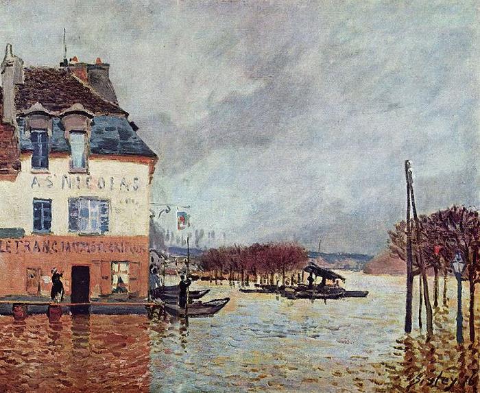 Alfred Sisley uberschwemmung in Port Marly Norge oil painting art